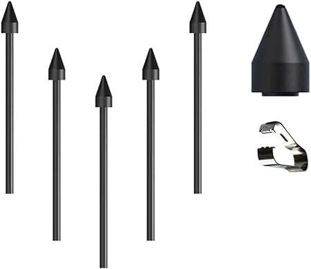 5Pcs OEM Tab S7 Soft Tips/Nibs Replacement for Samsung Galaxy Tab S7/S7 Plus/S7 FE Stylus S Pen (Black)(Tab S7)