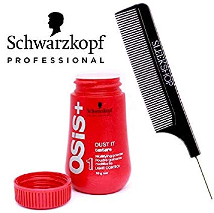 Schwarzkopf OSiS Dust It - Mattifying Powder (with Sleek Steel Pin Tail Comb)(0.35 oz)