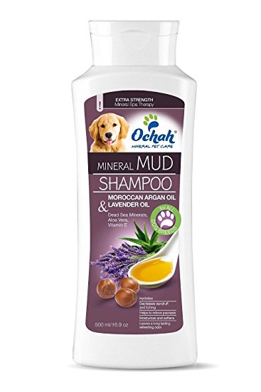 Ochah All-Natural Mineral Mud Shampoos- are Made with Healing Vitamins found in Dead Sea Mineral Mud- Promotes a Healthy, Clean, and Soft Coat for your Pet- 16.9oz