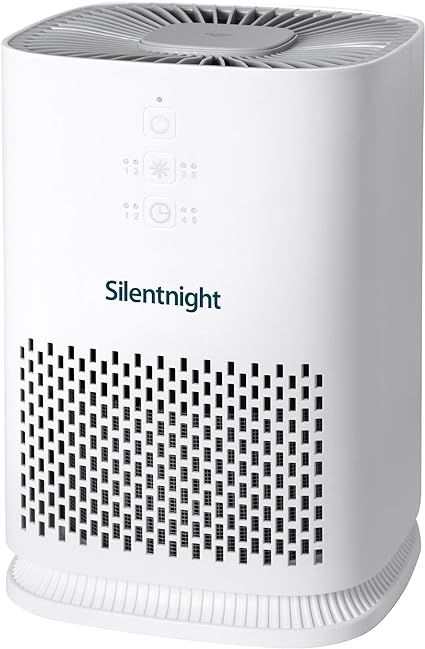 Silentnight Airmax 800 Air Purifier - Ultra Quiet Air Purifier for Home Bedroom with 3 Stage H13 HEPA Filter Removing 99.9% of Particles - 4 Speed Settings, Built In Timer and Sleep Mode