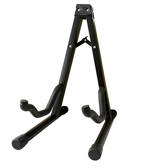 Feibrand Folding A-Frame Guitar Stand Black for Acoustic Bass and Electric Guitars