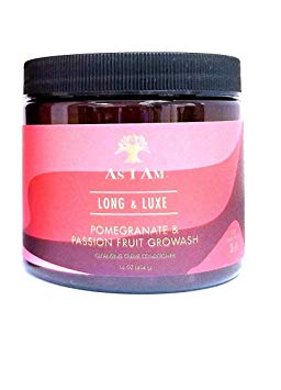 As I Am Long And Luxe Pomegranate & Passion Fruit (16oz, GroWash Cleansing Creme Conditioner