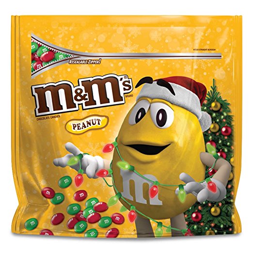M&M'S Holiday Peanut Chocolate Candy Party Size 42-Ounce Bag