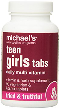 Michael's Naturopathic Programs Daily Multi Vitamin Tablets for Teen Girls, 90 Count