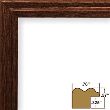 Craig Frames 200ASH216 20 by 27-Inch Picture Frame, Wood Grain Finish, .75-Inch Wide, Walnut Brown