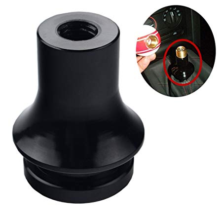 Dewhel SHIFT KNOB BOOT RETAINER/ADAPTER FOR MANUAL GEAR SHIFTER LEVER 10X1.5 Color Black