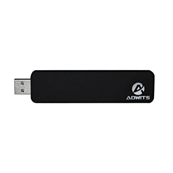 Adwits USB 3.0 UASP to SATA NGFF M.2 2230/2242/2260/2280 Key B or B&M SSD SuperSpeed Adapater, External Enclosure Case for Samsung 850 EVO, WD Blue internal Solid State Drive & More, Black