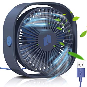 USB Fan, TedGem USB Desk Fan, Portable Mini USB Fan, Fan USB 3 Speeds Adjustable, Desk Fan USB Desk Fan with USB, USB Table Fan Silent Ideal For Home, Office, Outdoor Travel, USB Powered