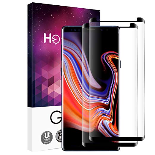 Galaxy Note 9 Screen Protector, [No Bubble][9H Hardness] [Anti-Scratch][Case-Friendly] Tempered Glass Screen Protector Compatible Samsung Galaxy Note 9