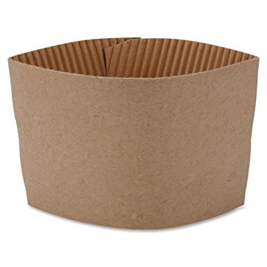 Genuine Joe GJO19049CT Protective Corrugated Cup Sleeve, Brown (20 x Pack of 50)