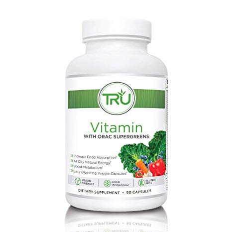 TRU Vitamin, A-Z Vitamin & Mineral Profile, Spectra Supergreens, Digestive and Joint Support, 30 Servings
