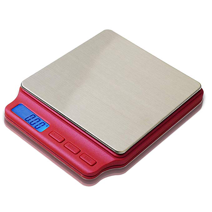 PROINTxp High Precision Jewelry Scale PTPT-500, 500 by 0.01Gm with Backlit LCD Display (Red)