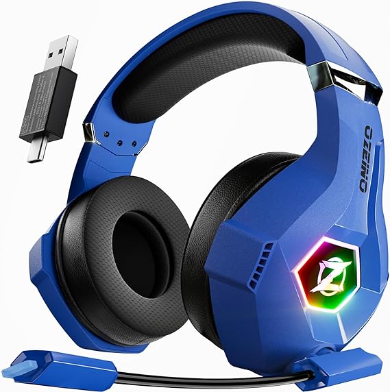 Ozeino Wireless Gaming Headset for PC, PS5, PS4 Gaming Headphones with Microphone