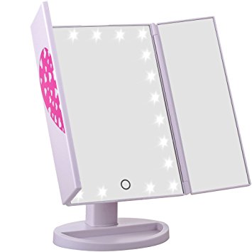 Miss Sweet Led Mirror Tabletop Makeup Mirror Cosmetic Mirror Lighted,10X (White)