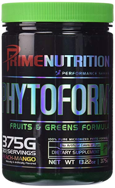 Phytoform | Fruits & Greens | Prime Nutrition | 375g | 30 Servings (Peach-Mango)