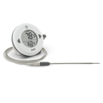 ThermoWorks DOT Professional Probe Style Alarm Thermometer with Pro-Series High Temp probe (White)