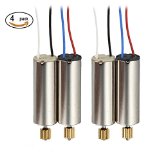 Mudder Upgraded 4pcs Anti-clockwise and Clockwise Motor with Brass Gear RC Quadcopter Spare Parts for Syma X5 X5C JXD385 V272 H107 X5-05 Replacements Accessories