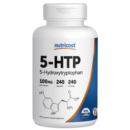 Nutricost 5-HTP 100mg; 240 Capsules (5-Hydroxytryptophan)