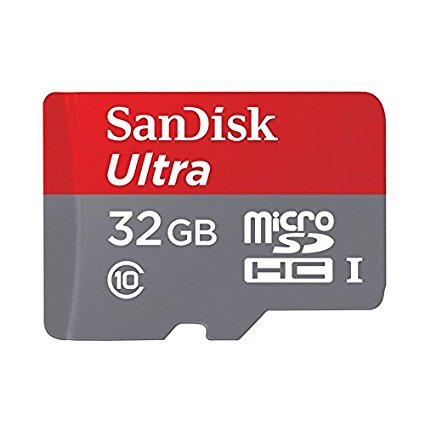 SanDisk Ultra 32 GB Imaging microSDHC Class 10 Memory Card and SD Adapter up to 80 Mbps with UHS-I Ratings