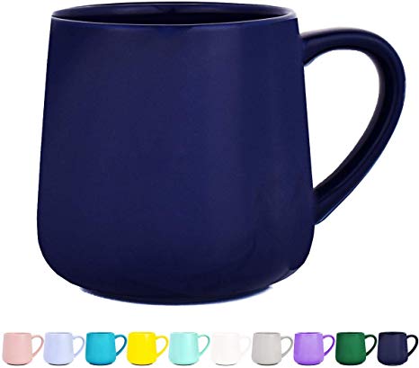 Glossy Ceramic Coffee Mug, Tea Cup for Office and Home, 18 oz, Dishwasher and Microwave Safe, 1 Pack (Royal Blue)