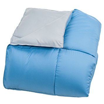 Lavish Home Reversible Down Alternative Comforter, Twin, Light Blue/Grey