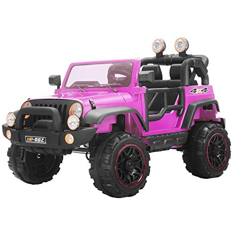 Uenjoy Kids Electric Power Wheels 12V Ride on Cars with Remote Control 2 Speed Pink