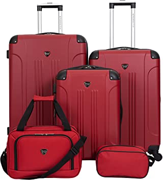 Travelers Club Sky , Red, 5 Piece Set