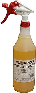 Scorpion Adhesive Remover Tint Remover for Removing Vinyl Wraps Graphics Stripes Stickers Labels Decals Residue Tape Gum Grease Tar Rapid Remover- 32 Oz. SWC1Q 1 Quart