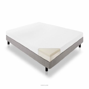 LUCID 6 Inch Memory Foam Mattress - Dual-Layered - CertiPUR-US Certified - Firm Feel - Queen Size