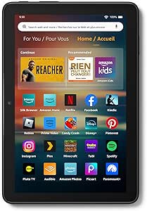 New Amazon Fire HD 8 tablet, 8” HD Display, 3GB memory, 32GB, designed for portable entertainment, Black, (2024 release)