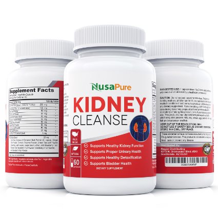 Kidney Cleanse with Organic Cranberry Extract Supports Bladder Control and Urinary Tract Health All natural herbs for Kidney Healh Detox and Flush 100 Money Back Guarantee