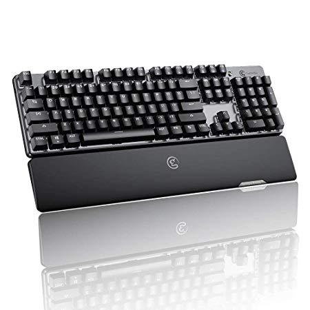 GameSir GK300 Wireless Mechanical Gaming Keyboard with Slipstream 2.4 GHz   Bluetooth Connectivity, Backlit RGB LED, Gray, Built in Rechargeable Battery for Windows PC/ iOS iPad Air / MacOS /Android Smartphone/ Tablets/ Laptop