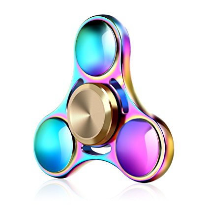 Hand Spinner Toy, LuckyBaby Rainbow Fidget Spinner for Kids, Students & Adults Hybrid Stainless Steel Bearings ADHD Autism Boredom Stress Anxiety and Stress Relief Focus Killing Time Toys