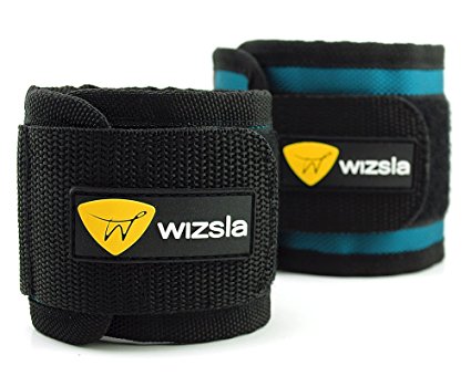 WIZSLA Magnetic Wristbands (SET of 2) for Holding Screws, Nails, Pins, Drill Bits. 2 Sizes, Designed to Fit Any Wrist or Task, From Sewing to Woodworking. Unique Gift for DIY Handyman, Men Women