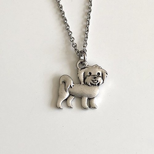 Maltese Dog Necklace - Maltipoo Dog Breed Jewelry - Gift for Dog Lover