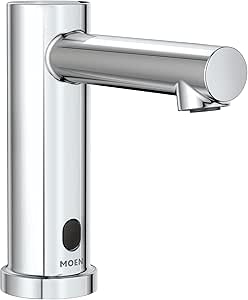 Moen 8559 Commercial Align M-Power Electronic Touchless Hands-Free Sensor-Operated Modern Bathroom Sink Faucet, Chrome