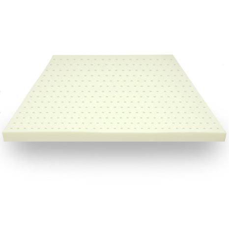 Classic Brands 3-Inch Thick, 4 Pound Density Ventilated Memory Foam Mattress Pad Bed Topper, Queen Size