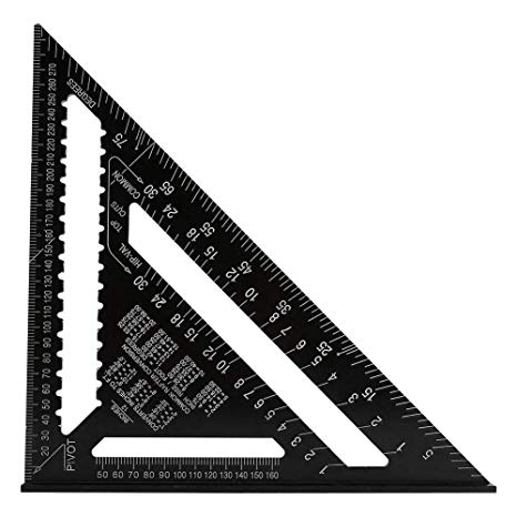 12 Inch Aluminum Alloy Triangle Ruler Square Protractor High Precision Measuring Tool for Engineer Carpenter