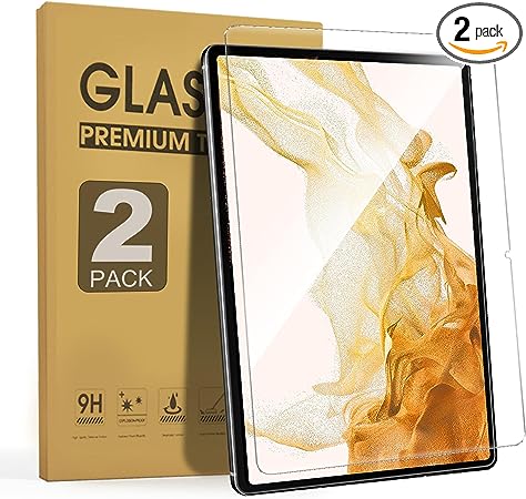 ZenRich (2 Pack) Screen Protector for Samsung Galaxy Tab S9/ Tab S8/Tab S7 9H Smsung Galaxy Tab S9/S8/S7 11 inch Hardness Tempered Glass Screen Film for S Pen Compatible/Face ID/Case Friendly