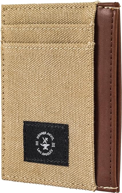 HAMMER ANVIL Los Angeles Slim Minimalist Front Pocket Wallet RFID Protected Khaki