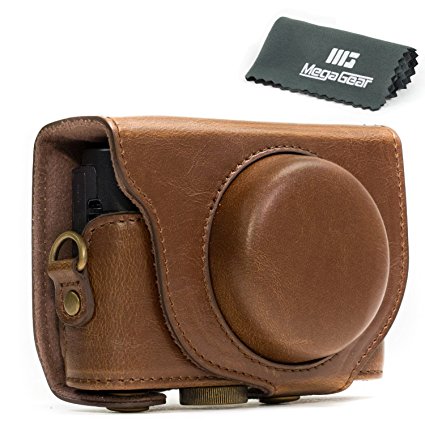 MegaGear "Ever Ready" Protective Leather Camera Case, Bag for Sony Cyber-shot DSC-HX90V, DSC-HX80 Digital Camera
