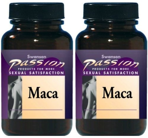 Swanson Passion Maca 500mg -- 2 Bottles each of 60 Capsules