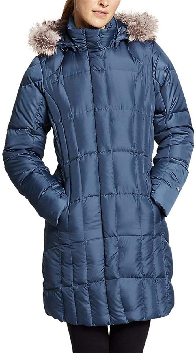 Eddie Bauer Women's Lodge Down Parka, Dusted Indigo Regular M