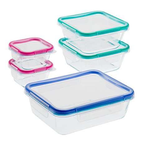 Snapware 10-Piece Total Solution Pyrex Food Storage Set, Glass