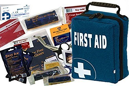 150 Pcs - Ultimate First Aid Kit Bag - CE Products - Inc. Eyewash, Ice Packs, Emergency Blanket