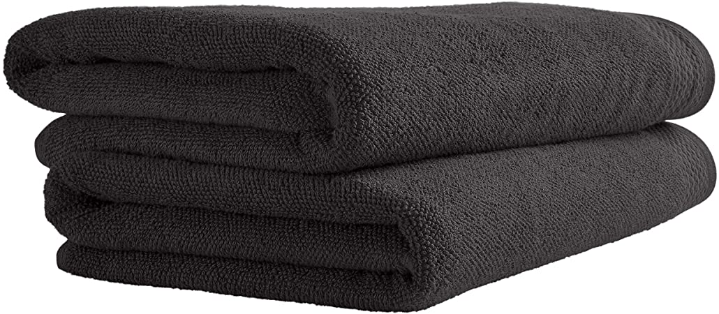 Rivet Popcorn Texture Organic Cotton Bath Towels, Set of 2, Graphite