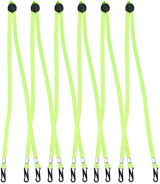 6PCS Mask Lanyard for Kids Adults, Adjustable Face Strap Extenders, Relieve Ear Pressure Comfortable Around The Neck(Green)