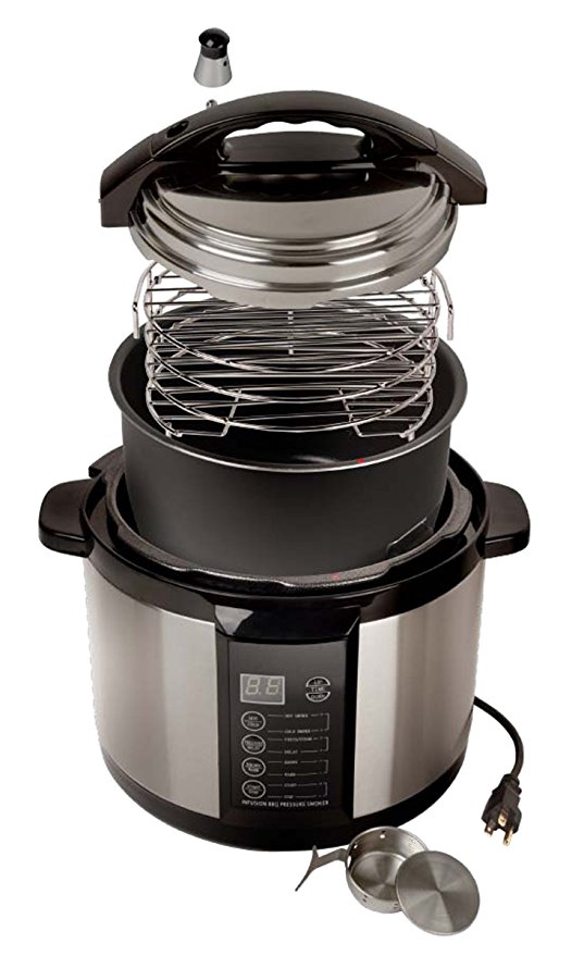 Emson Electric 5Qt Smoker- The Only Indoor Pressure Smoker-Cook Your BBQ Brisket, Pressure Smoke Cold Cheese Or Fish