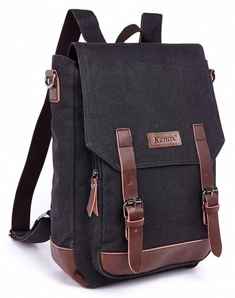 Kenox Vintage High School Canvas Backpack School Bag Travel Bag Laptop Bag