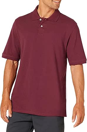 Amazon Essentials Men's Regular-Fit Cotton Pique Polo Shirt (Available in Big & Tall)